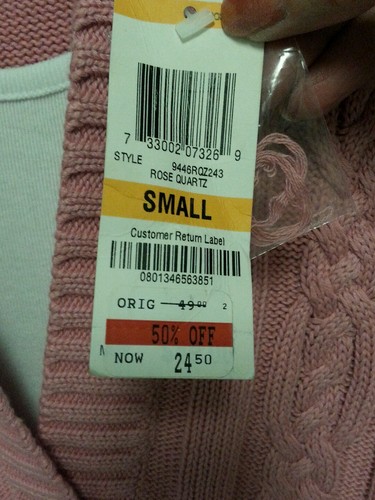 Karen Scott women's small short sleeve pinkish sweater new w/tags - Picture 7 of 7