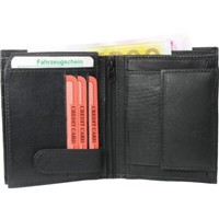 GeldböRse Nappa-Leder KombiböRse Schwarz Ca. 9,5 Cm X 12,0 Cm