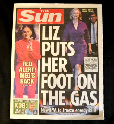 The Sun UK Newspaper 06/09/22 September 6th 2022 Liz Truss is Prime Minister!