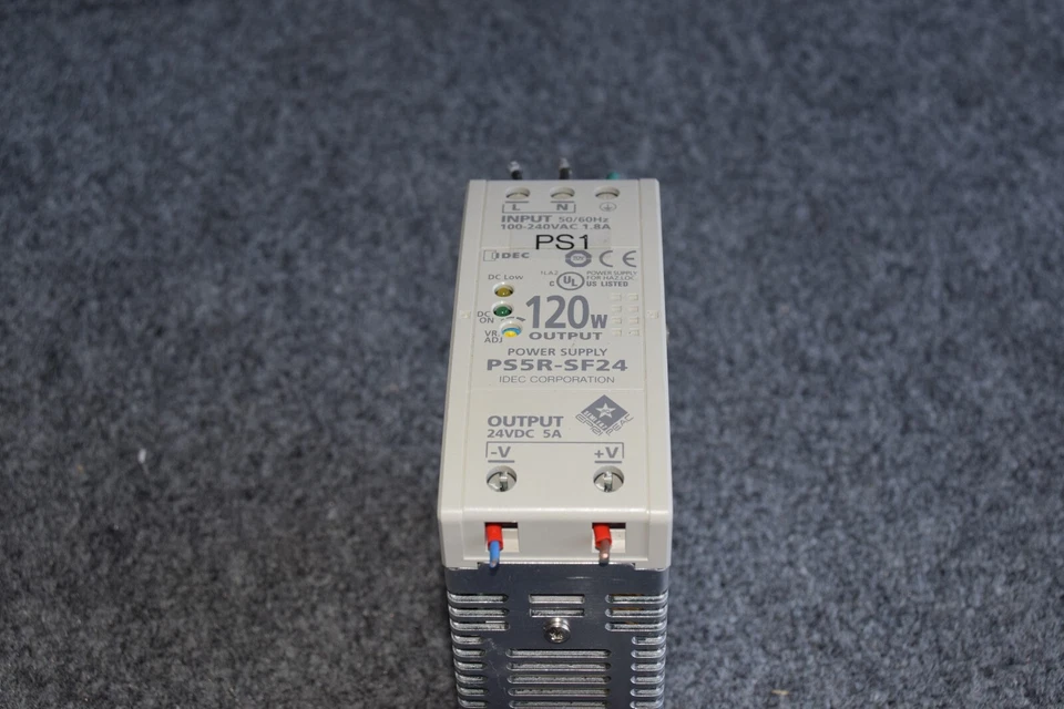 IDEC Power Supply ps5r-sf24 Input 100-240VAC 1.8A Output 24VDC 5A #214161-Q4 - Image 2 of 3