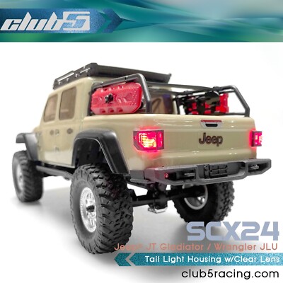 Tail Light Housing w/Clear Lens for Axial SCX24 Jeep Gladiator