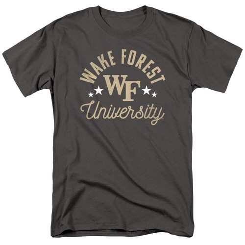 Wake Forest University Adult T-Shirt Demon Deacons, Charcoal, S-5XL