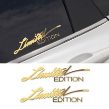2Pcs 3D Gold Limited Edition Vehicle Car Sticker Emblem Badge Decals Accessories