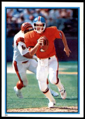 John Elway #24 1985 Topps Yearbooks Coming Soon Stickers