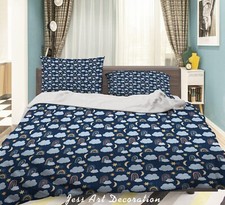 3D Rainbow Cloud Pattern Kids Quilt Cover Set Duvet Cover Bedding Pillowcases