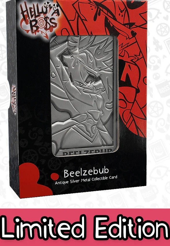 Official Helluva Boss Beelzebub Bee Silver Metal Card Ingot Figure