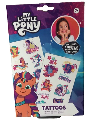 RMS My Little Pony Tattoos ~ 2 Sheets ~ Temporary Kids Tattoos~ Party favours ~ New