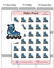 Rollerblade Icon Planner Sticker, Sports Sticker for Calendar & Bullet Journal