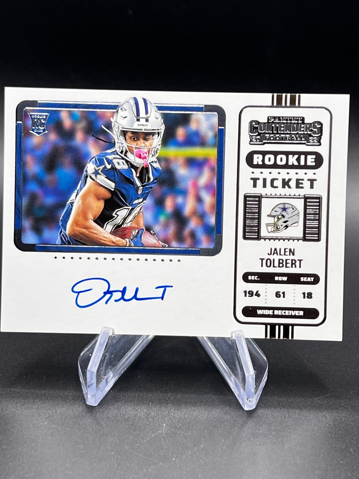 2022 Panini Contenders - Rookie Ticket Auto Jalen Tolbert #122 (AU, RC)