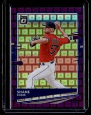 2020 Donruss Optic Pandora Purple Shane Bieber 64/99 Cleveland Indians #125