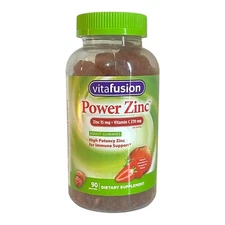 Vitafusion - Power Zinc With Vitamim C - Adult 90 Gummies Strawberry - 3 A Day