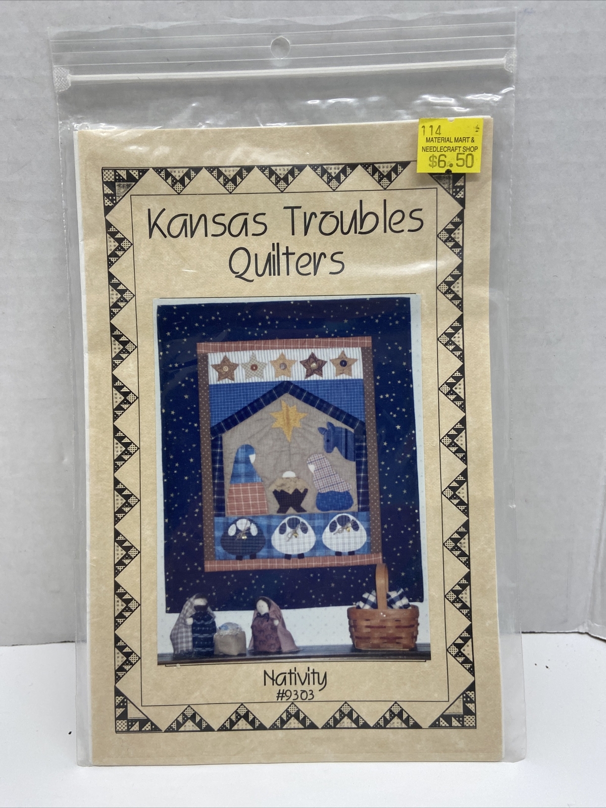 Nativity BY KANSAS TROUBLES QUILTERS Quilt Pattern Wall Hanging 22" x
