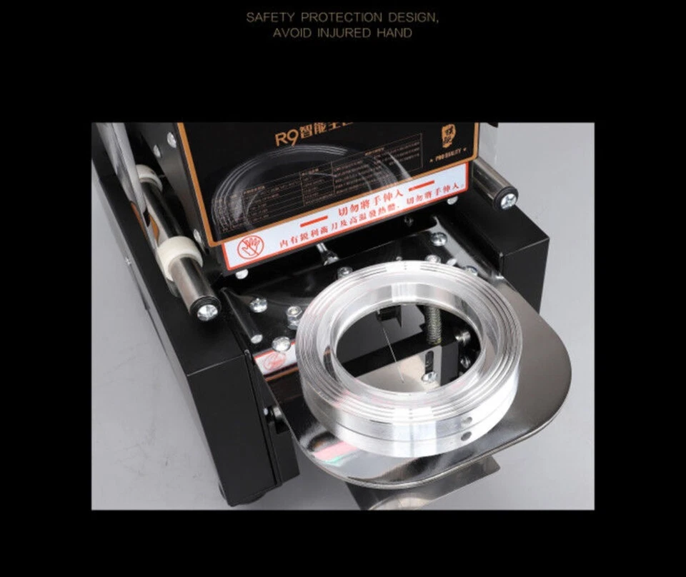 Máquina selladora automática comercial 220V papel/vasos de plástico 88/89/90/95MM Foto 3 de 4