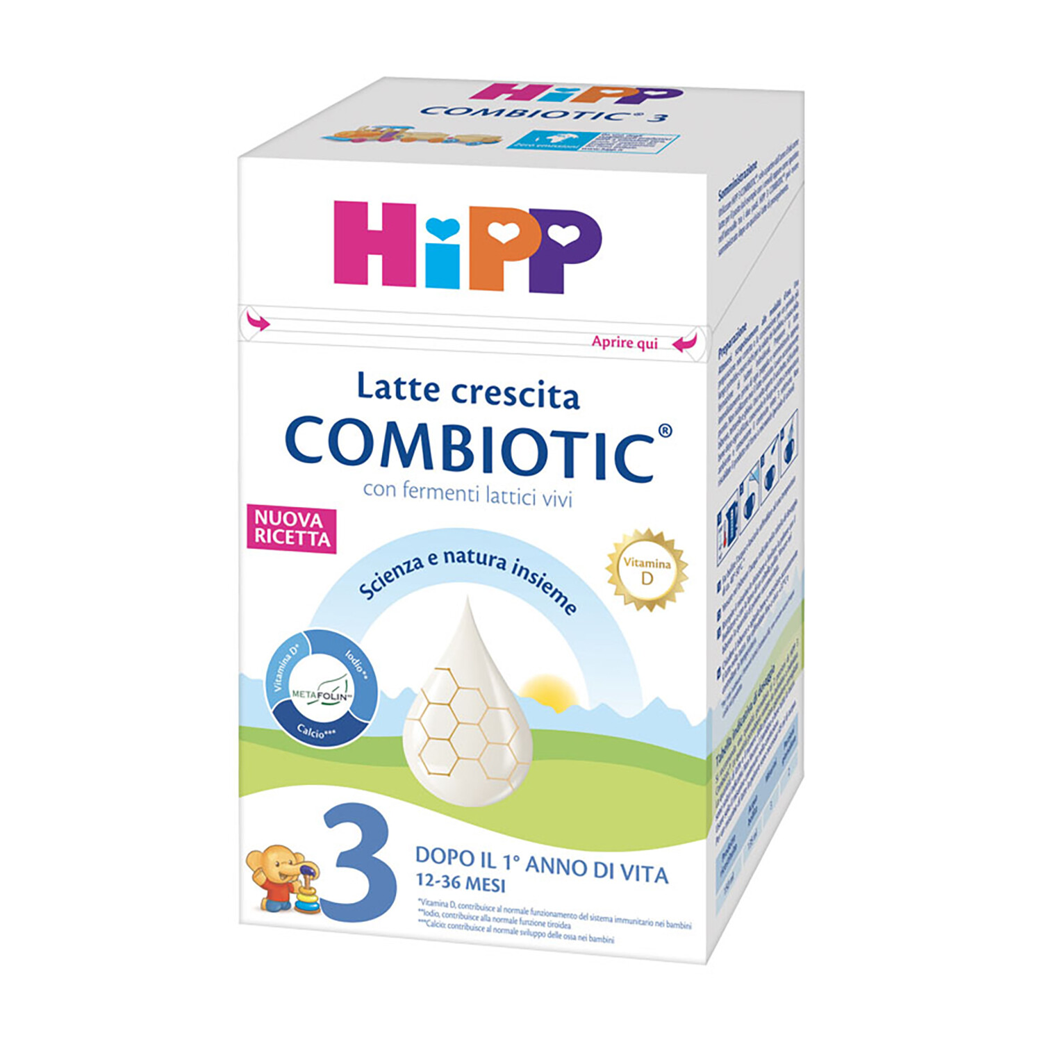 Latte 3 Crescita Polvere Combiotic Hipp 600 gr HIPP - X48641 GIODICART