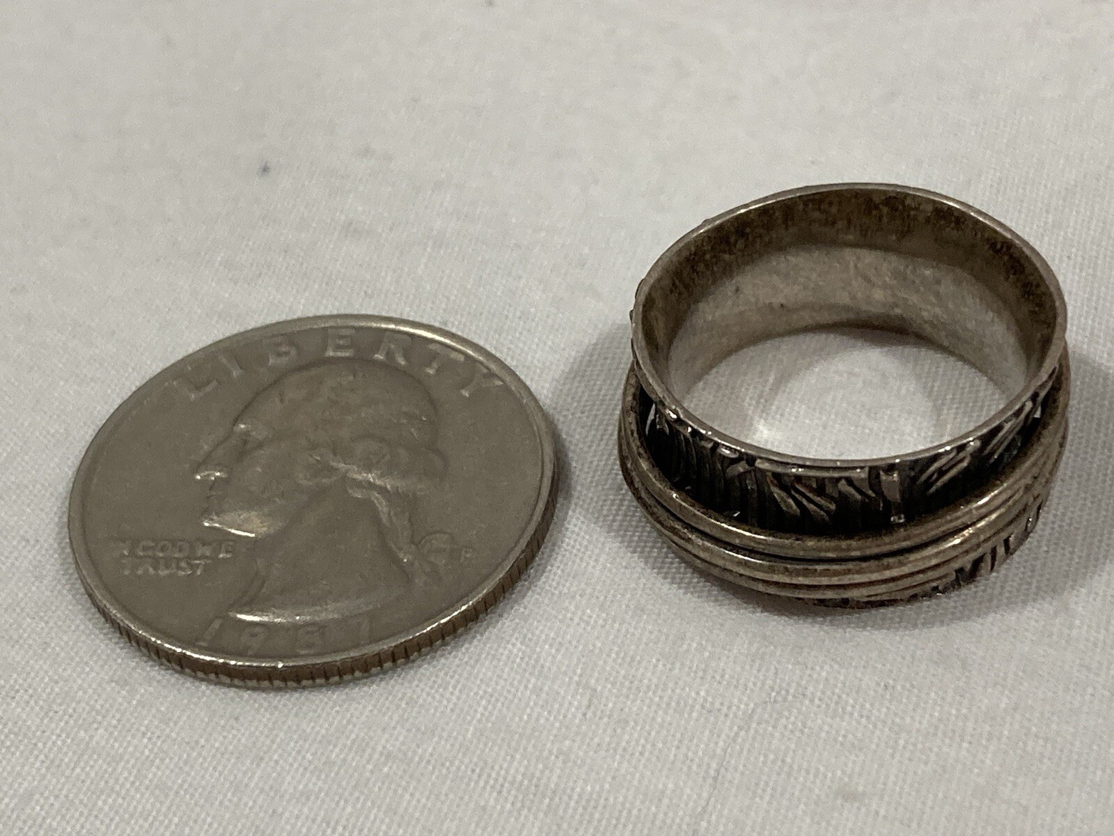 D’Joy Solid Sterling Silver 925 Signed Etched Rai… - image 9