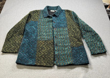 Chico's Designs Sz 2 Sweater/Blazer Blue/ Green