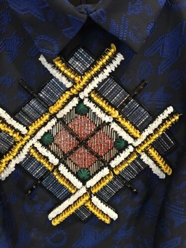 Mary Katrantzou sleeveles blue leopard print Mini Dress, size 10 UK - Picture 6 of 9