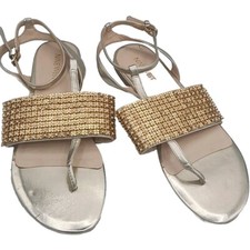 Nine West Women's Gold Dress Sandal Size 8.5