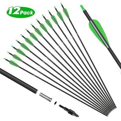 Lot De 6/12 Flèches Carbone MILAEM – 30 Pouces – SP500 – Pour Arc Recurve Ou Compound – Neuf