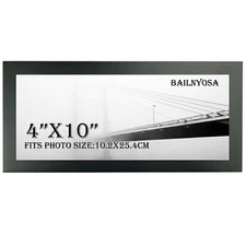 10x4  Panorami Picture Frame -  Black Solid Wood Picture Frame for