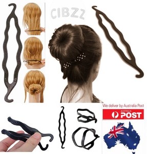 Hair Donut Bun Maker Former Plastic Flexi Styler Twist Stick Clip
