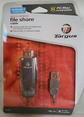 Targus ACC96US High Speed File Share Cable Compatible With Mac 10.X Or Windows 7