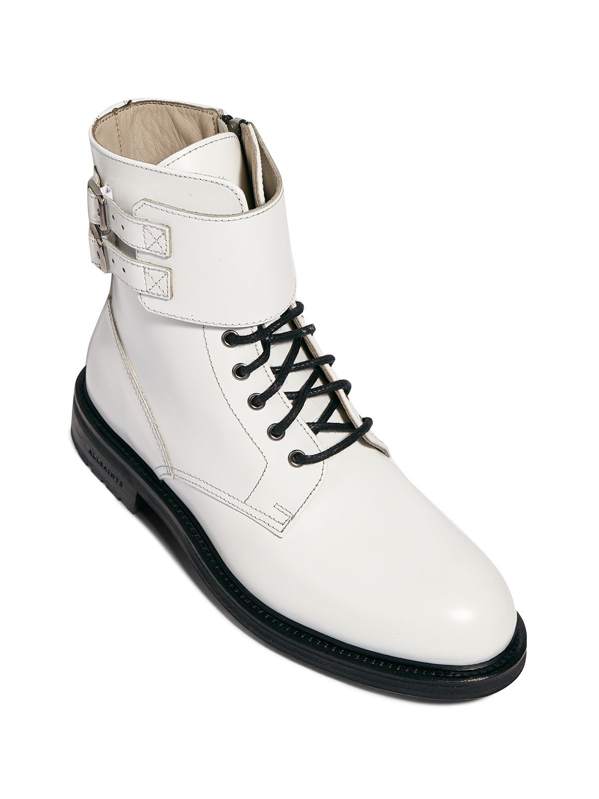 Женские армейские ботинки ALL SAINTS Womens White Brigade с круглым носком и блочным каблуком 36 24090₽