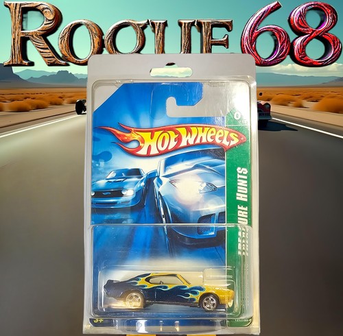 Hot Wheels '69 Pontiac GTO, Blue & Yellow, 2007 Super Treasure Hunt, MOC