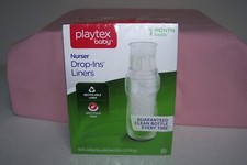 Playtex Nurser Drop-Ins Liners 8-10 oz. 150 Pre-Sterilized Disposable Liners NEW