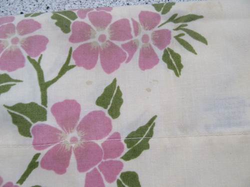 VTG Burlington KOTO Queen Sheet Set Vivid Cranes & Flowers Flat Fitted 2 Cases - Picture 4 of 7