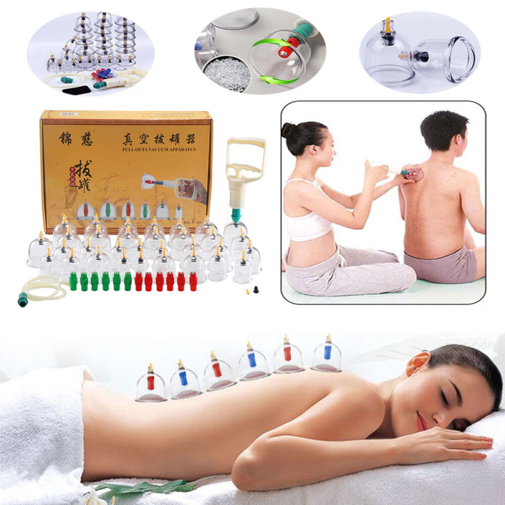 Schröpfen Set Für Vakuum Massage Mit 32tlg Schröpfgläser Rohr-Cupping Schröpfset