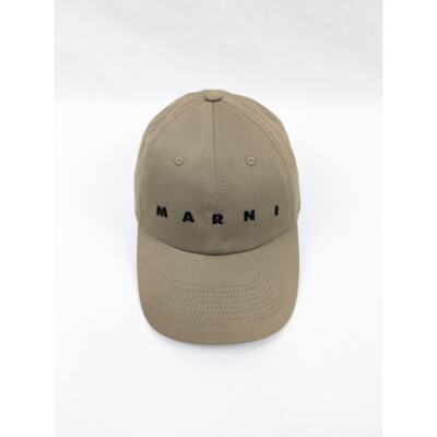 Marni Q:2 / Organic Cotton Gabardine Cappelli Cap / Hat in Olive BNWT Large