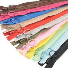 Plastic Zippers Colorful Resin 14Pcs with Ring Pulls 3 with Lifting Separating