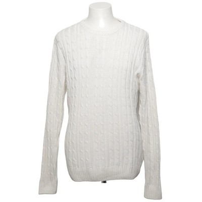 Studio Total, Strickpullover, Größe: L, model: john cable knit, Weiß #lZe