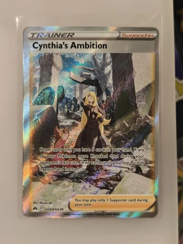 Pokémon TCG Cynthia's Ambition GG60 Crown Zenith Trainer Gallery Card