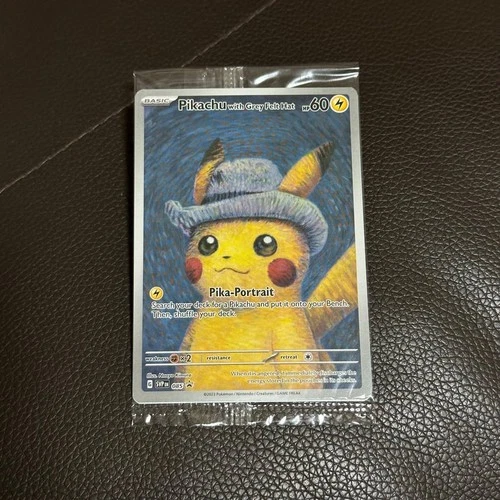 New ListingPokémon TCG - Pikachu w/ Grey Felt Hat Van Gogh Full Art Promo SVP #085 Sealed