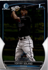 2023 Bowman Chrome Yoffry Solano 1st Bowman RC Miami Marlins #BCP-72