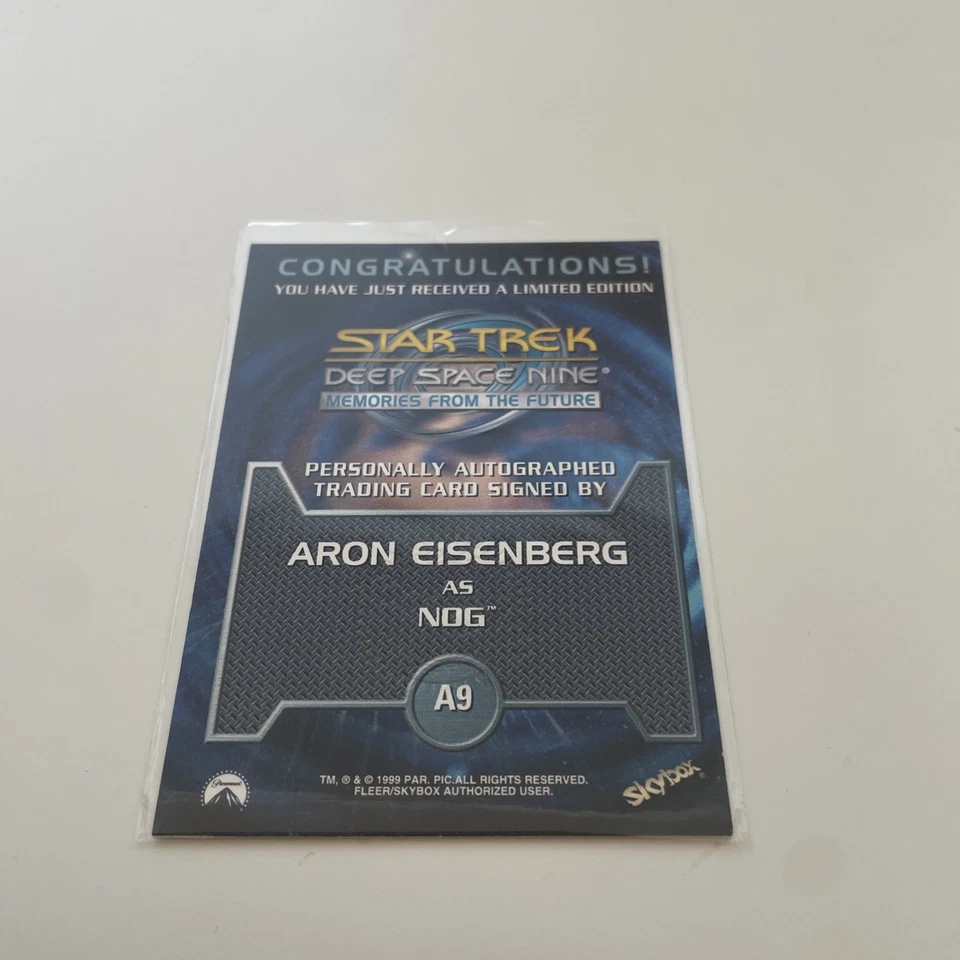 Star Trek Deep Space Nine Memories From The Future A9 Arom Eisenberg Autograph  - Image 3 of 3