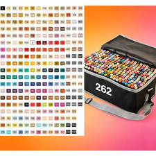 262 Colors Art Markers Pens, Dual Tips Alcohol Markers Permanent Sketch Markers