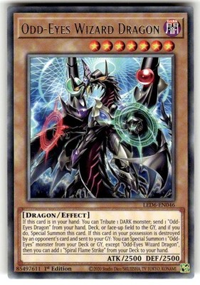 Odd-Eyes Wizard Dragon LED6-EN046 Legendary Duelists: Magical Hero 1st Ed NM 