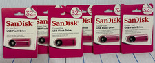 LOT OF 6 SanDisk USB 2.0 Flash Drive 32GB Pink Cruzer Dial