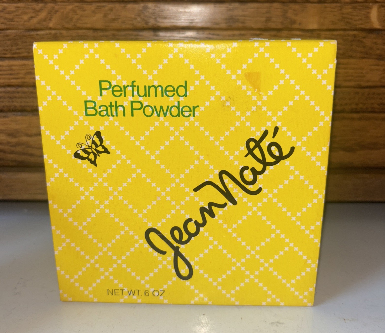 Vintage JEAN NATE Perfumed Bath Powder New in Box 6 Oz. With Powder Puff