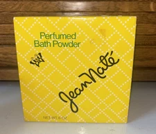 Vintage JEAN NATE Perfumed Bath Powder New in Box 6 Oz. With Powder Puff