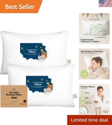 Toddler Pillow 13x18 Soft Cotton 2 Pack Kids Travel Bed Pillow Kids Pillow