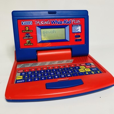 Vintage Vtech Talking Whiz Kid Plus Educational Laptop Computer Toy Tested Works