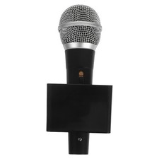 Square Flag Microphone Prop Plastic Simulation Fake for Stage Use