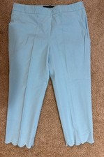 Talbots Chatham Crop Pants Womens Size 6P Sky Blue Casual Career Stretch Ankle