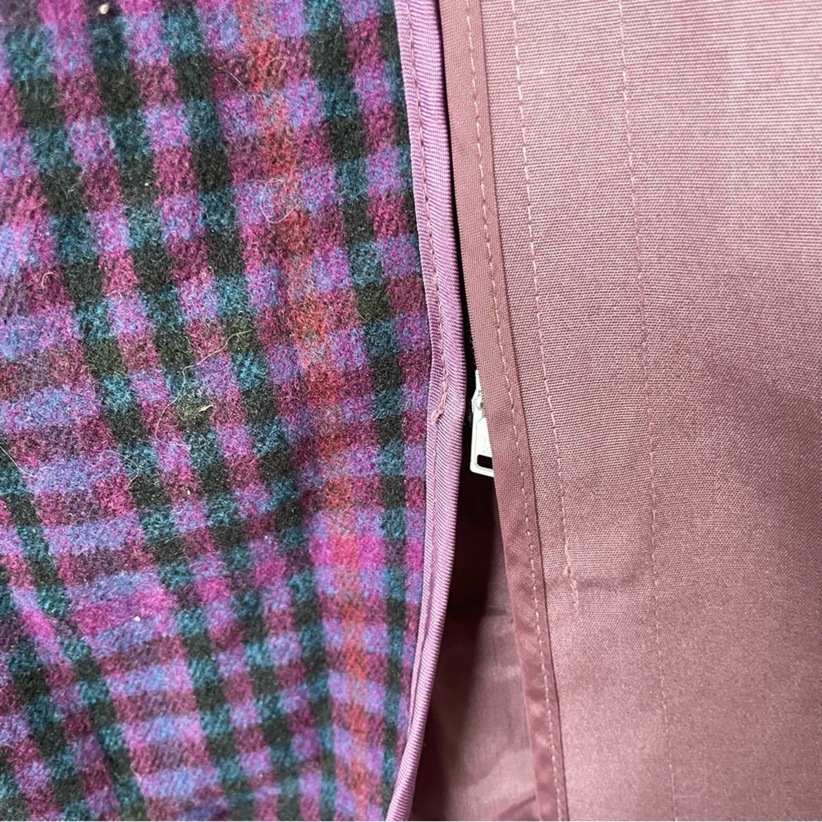 London Towne Purple Trench Coat Size 6 Petite Vintage