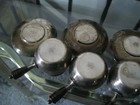 Antique E.G Webster and Son Silverplate Brandy Warmer Pots and Saucers Set of 4 — photo 9