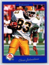 1991 JOGO CFL Chris Johnstone Edmonton Eskimos #26